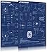 MOSAJIE Star Wars - Movie Poster Set (Imperial Fleet & Rebel Alliance Fleet Blueprints/Schematics) (Size: 24