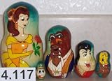 Beauty and the Beast Russian Nesting Nested Stacking Disney Doll 5 Pc / 4 in #4.117