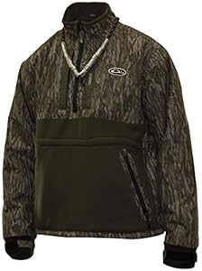 Drake LST Heavyweight Eqwader Quarter Zip Jacket (Mossy Oak Bottomland) (Men's 3XL)