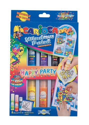 Carioca Window Paint Set 20 ML Bottles (Set of 8 Party Colors)
