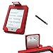 Forefront Cases® NEW KINDLE TOUCH Red Leather Case Cover with TWIN LED READING LIGHT For New Amazon Kindle Touch / Wi-Fi " / Latest Generation April 2012 Kindle Touch WiFi + STYLUS PEN