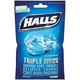 Halls Drops, Ice Peppermint, 30-Count Drops (Pack of 12)