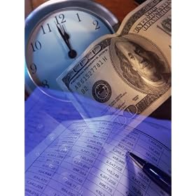 Spreadsheet, Clock, and 100 Dollar Bill Photographic Poster Print