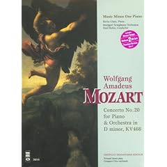 Music Minus One Piano: Mozart Concerto No. 20 in D Minor, KV466 (Sheet Music and CD Accompaniment)