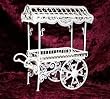 Victorian White Wire Flower Cart Dollhouse Miniature
