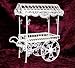 Victorian White Wire Flower Cart Dollhouse Miniature