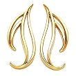 14K Yellow Gold Freeform Earring