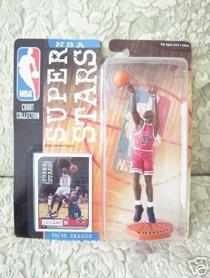 Mattel NBA Super Star Figure 1998-99 Edition - Michael Jordan (Red Chicago Bulls Jersey)