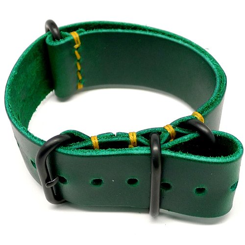 DaLuca Limited Edition NATO Watch Strap - Green Cavalier PVD Buckle 22mm DaLuca Limited Edition NATO Watch Strap - Green Cavalier PVD Buckle 22mm