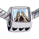 Pugster Pandora Style Bead Landmark Gothic Architecture Photo Heart European Charm Beads Fits Pandora Bracelet