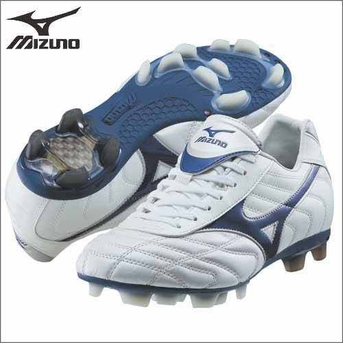 ミズノ（mizuno） ネオグラード ウエーブ エクストラ 2 ホワイト×ネイビー　ミズノ サッカースパイク 25.5