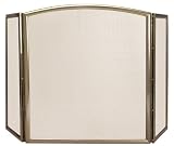 New UniFlame 3 Fold Polished Iron Extruded Aluminum Screen W/Arch Top Superior Craftsmanship Stylish