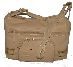 Stone Mountain "Sidney" Bleached Leather Bag Handbag Purse
