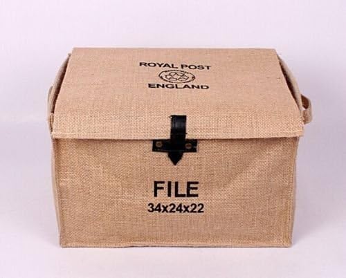 Japanese Foldable Zakka Magazine Storage Box Hamper Bucket Cotton Linen Large Jute