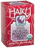 Haiku Japanese Hojicha Roasted Green Tea, 100% Organic, 16-Count Tea Bags (Pack of 6)