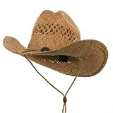 Raffia Straw Cowboy Hat-Natural W35S12B