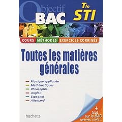 Toutes les mati�res g�n�rales Tle STI
