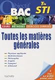 Toutes les mati�res g�n�rales Tle STI