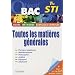 Toutes les mati�res g�n�rales Tle STI