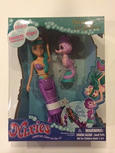 Limited Edition Nixies Undersea Glam on the Go Mermaid - Narissa and Pet Galliant