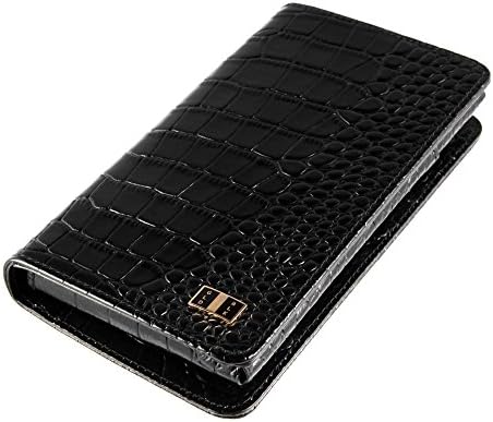 GOLDBLACK "Billion" Mens Luxury Smart Wallet Phone Case (Croco Black)