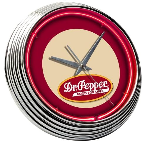 Dr Pepper Neon Clock