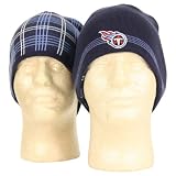Tennessee Titans Reversible Logo and Plaid Beanie / Winter Hat