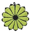 Handmade Vintage Kitchen Decoration - Chocolate & Yellow (100% Hand-crocheted)