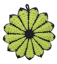 Handmade Vintage Kitchen Decoration - Chocolate & Yellow (100% Hand-crocheted)