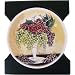 Grapes of Wine Absorbent Stone Ceramic Coasters in Wood Holder