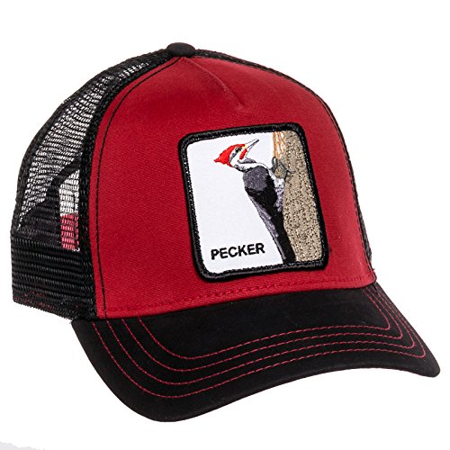 Goorin Bros Mens Woody Pecker Animal Trucker Baseball Cap (Red)