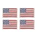 ID #1048 Lot of 4 American USA National Flags Patriotic Iron On Applique Patch