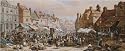 Market Day Ashbourne Near Derby art print 30x74 cm by Louise Rayner