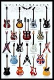 Guitar Heaven Chart of Famous Guitars Music Poster Print - 24x36 Collections Poster Print, 24x36 Poster Print, 24x36