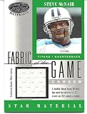 Steve McNair 2001 Leaf Certified Materials Fabric of the Game Jersey Card #105 114/362 Tennessee Titans