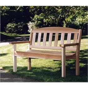 Western Red Cedar Wood Outdoor Patio Garden Bench