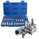 Neiko 35-Piece External Female Socket and Torx Bits Socket Set