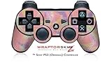 Sony PS3 Controller Skin Neon Swoosh on Pink