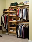 John Louis Home JLH528 Premier 12Inch Deep Closet Shelving System Honey Maple