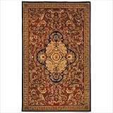 Classic Royal Red / Black Oriental Rug Size: 4'6