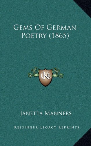 Gems Of German Poetry (1865)