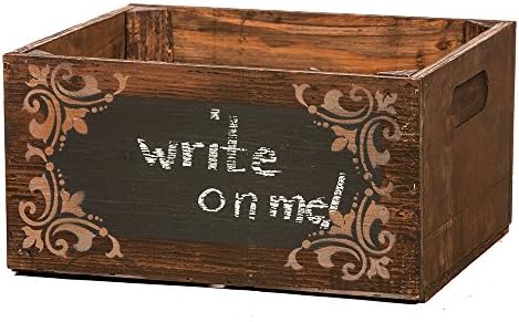 Vintage 13 in. Wooden Chalkboard Window Box in Brown