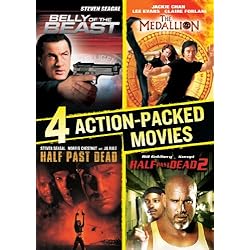 4 Action-Packed Movies Collection (Belly of the Beast / Half Past Dead / Half Past Dead 2 / The Medallion)