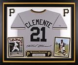 Roberto Clemente Pittsburgh Pirates Deluxe Framed Majestic Cooperstown Jersey