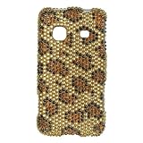Gold Leopard Bling Hard Case Snap On Faceplate Cover For Samsung Galaxy Pre ....