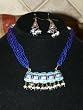 Lakh Kundan Blue Necklace Jewelry Set Belly Dance/Dangling Earrings(Brand New) Free Shipping