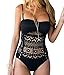 G-WACK Women's Crochet Lace Halter Straps Push Up Swimsuits Bathing Suit