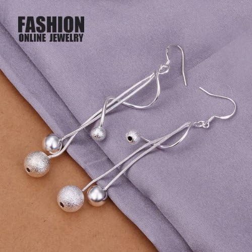 Poppular earring 2013 New Fashion Ball Tassels Earrings in 925 Silver By Mary J