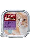 Dein Bestes Katze Lachs + Forelle, 16er Pack (16 x 100 g)
