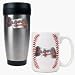 Atlanta Braves Stainless Steel Travel Tumbler and Gameball Ceramic Mug Set